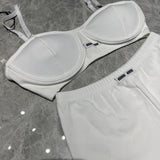 Pre Order Luxury Logo Waist Band Shorts & Matching Logo Bralet