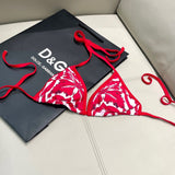 Pre Order Red Dg Luxury Print Bikini Set