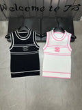 Pre Order Sleeveless Initial Luxe Logo Vest Top