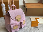 Pre Order Luxury Gold Logo Pink Backpack