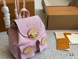 Pre Order Luxury Gold Logo Pink Backpack
