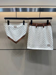 Pre Order Bandeau Luxury Logo Skirt Set