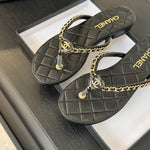 Pre Order Flipflops With Luxury Chain Logo Design