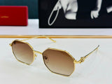 Pre Order Luxury Rounded Gold Sunglasses