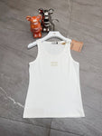 Pre Order Sparkle Logo Detail Ribbed Vest Top