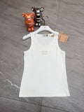 Pre Order Sparkle Logo Detail Ribbed Vest Top