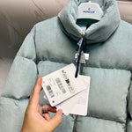Pre Order Cord Blue Puffer Luxury Logo Coat