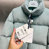 Pre Order Cord Blue Puffer Luxury Logo Coat