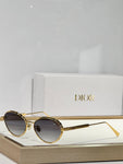 Pre Order Oval Metal Frame With Logo Detail Sunglasses