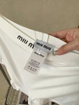 Pre Order Luxury Logo Band Ribbed White Set