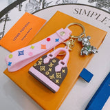 Pre Order Pink Handbag & Bear Luxury Design Combo Keychain