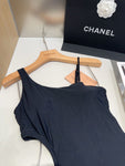 Pre Order Luxury Diamanté Logo Side Cut Out Swimsuit