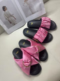 Pre Order Luxury Satin Pink Slides (2 Styles)