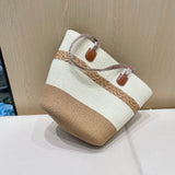Pre Order Luxury Logo Stripe Basket Bag