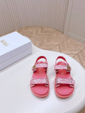 Pre Order Luxury Logo Pink Sandals