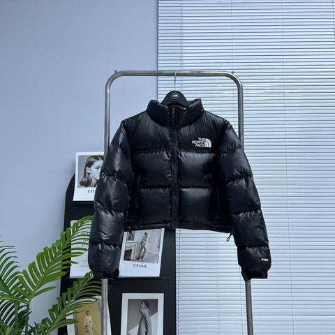 Pre Order Cropped Puff Coat In Black