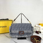 Pre Order Frayed Denim Double Letter Design Handbag