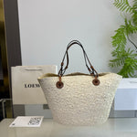 Pre Order Luxury Logo Detail Beach Bag In White