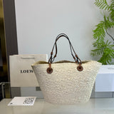 Pre Order Luxury Logo Detail Beach Bag In White