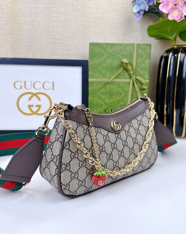 Pre Order Cross Body Luxury Strawberry Chain Logo Bag