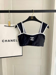 Pre Order Luxury Bandeau White Logo Bikini Set