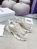 Pre Order Trainers With Luxury Blue Pattern In Nude