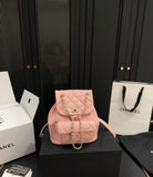 Pre Order Luxury Logo Double Chain  Backpack (6 Colours)