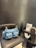 Pre Order Luxury Gold Logo Chain Denim Changing Bag