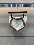 Pre Order Bandeau Luxury Logo Skirt Set