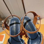 Pre Order Luxury Denim Logo Design Wedges