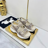 Pre Order Luxury Logo Snake Print Sandals (3 Colours)