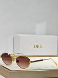 Pre Order Oval Metal Frame With Logo Detail Sunglasses