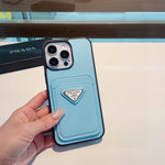 Pre Order Leather Card Holder Luxury Logo Phone Case