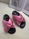 Pre Order Luxury Satin Pink Slides (2 Styles)