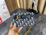 Pre Order Luxury Gold Logo Chain Mini Cross Body Bag