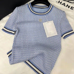 Pre Order Knitted Diamanté Luxury Logo Top