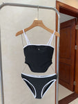 Pre Order Luxury Logo Strap Top Bikini Set