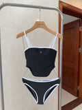 Pre Order Luxury Logo Strap Top Bikini Set