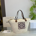 Pre Order Luxury Logo Detail Beach Bag In White