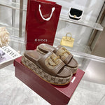 Pre Order Luxury Logo Buckle Design Platform Slides