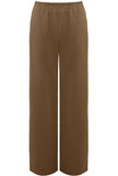 Wide Leg Joggers In Brown