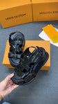 Pre Order Luxury Logo Multi Strap Wedges
