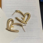 Pre Order LV Heart Gold Earrings