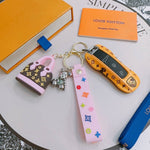 Pre Order Pink Handbag & Bear Luxury Design Combo Keychain