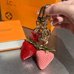Pre Order Strawberry Luxury Logo Keychain