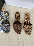 Pre Order Luxury Leopard Flat Slides