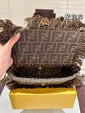 Pre Order Luxury Double Initial Tassle Detail Hand/Cross Bag In Brown