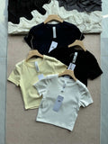 Pre Order Luxury Yoga Cropped Tees