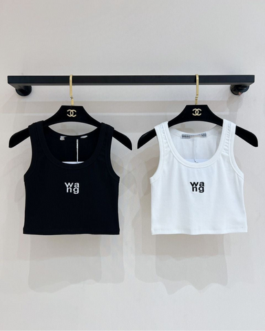 Pre Order Luxury w a n g Logo Crop Vest Tee