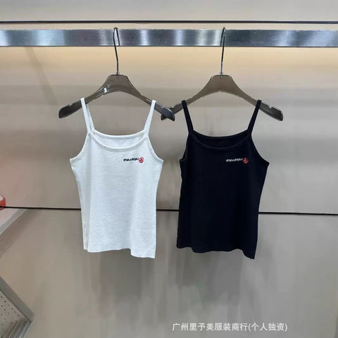 Pre Order Strap Vest Top With Luxury Logo